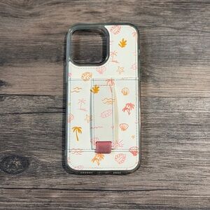 Walli Case Salty Days iPhone 14 Pro Max with Card Slot - Cream and Pink